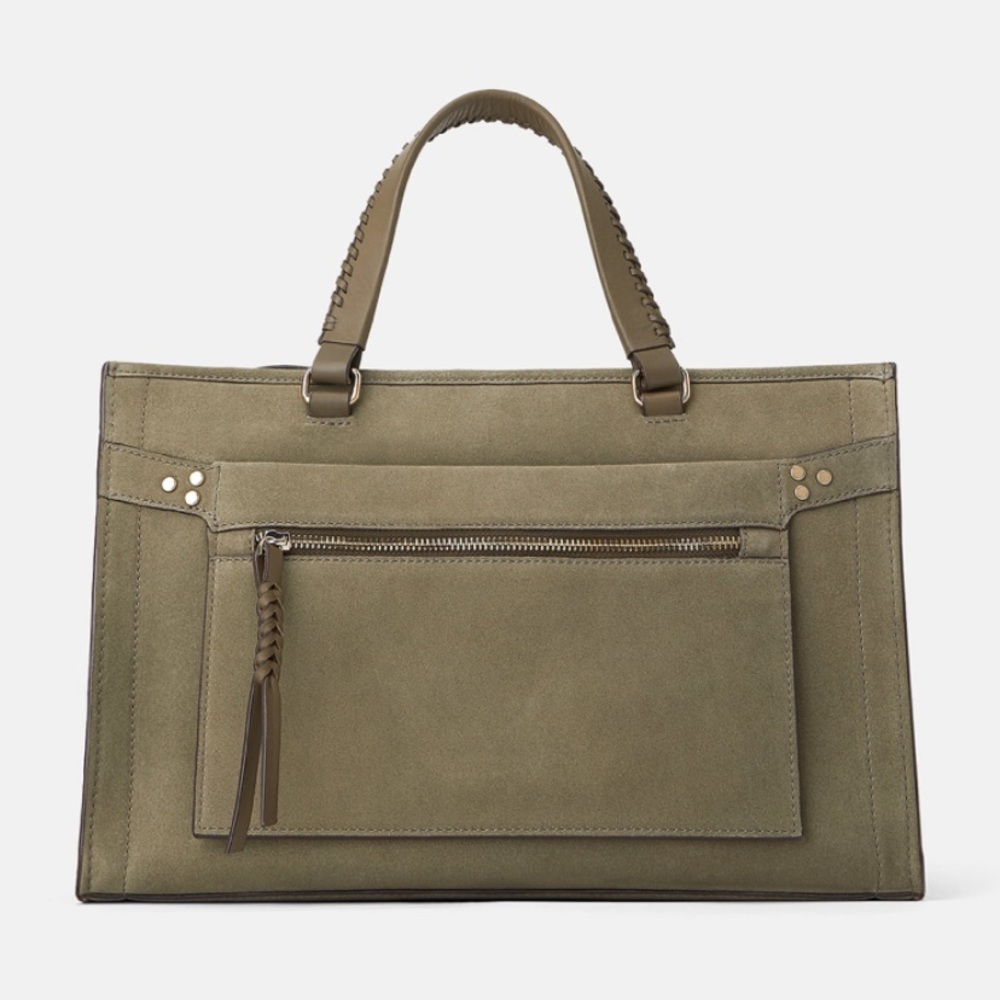 NWT • Zara • Leather Crossbody with Woven Handles